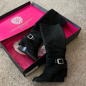 Vince Camino Black Wedge Boots